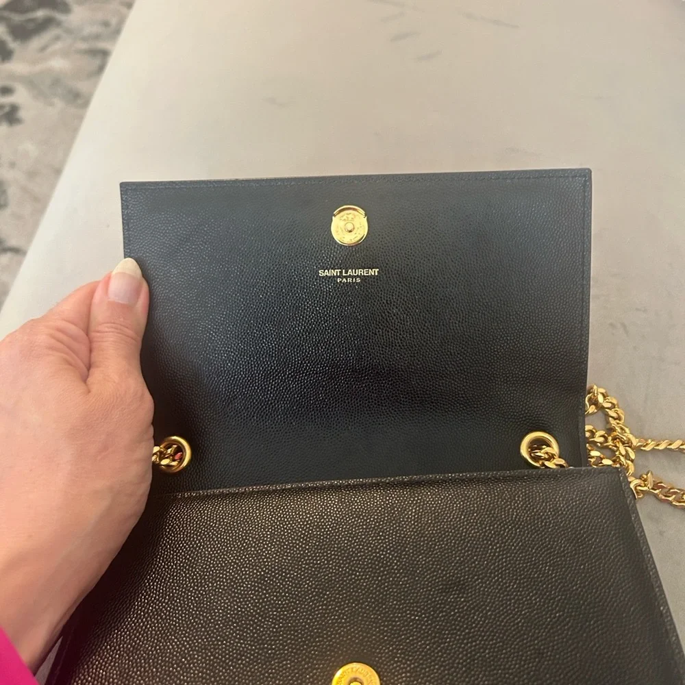 Yves Saint Laurent Black Crossbody with Gold Chain - Picture 6 of 8